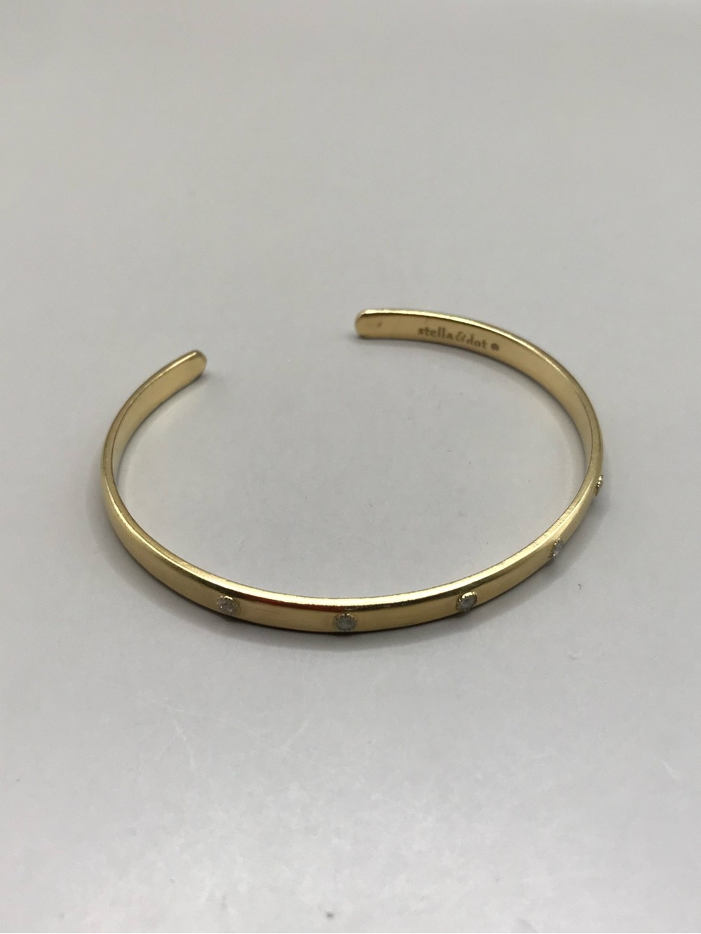 Stella & Dot Gold Tone Crystal Accent Cuff Bracelet - Picture 3 of 6